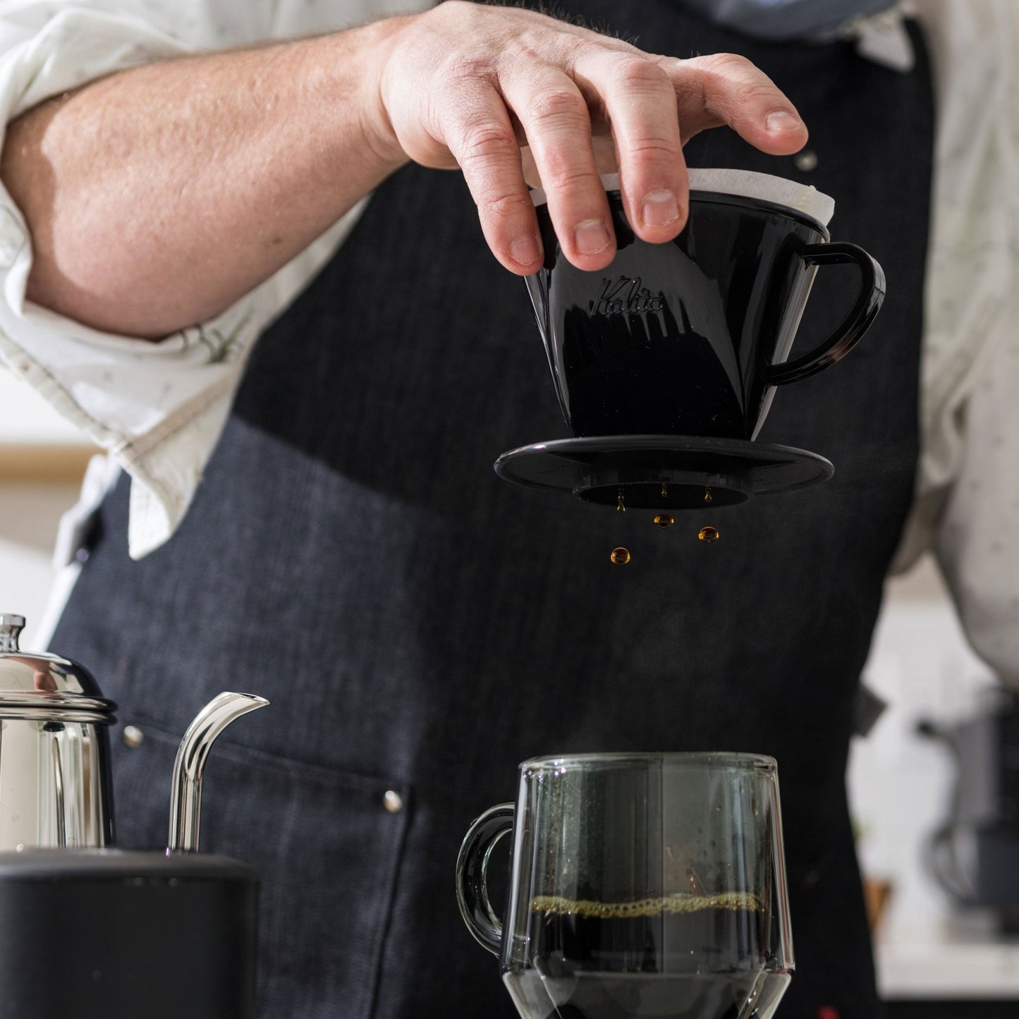 Kalita Style 102 Coffee Dripper - Black Plastic - Passport Coffee & Tea - Shop