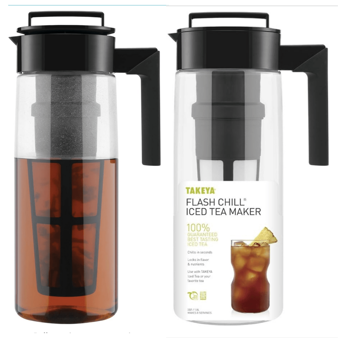 Tea Pitcher - Flash Brew, 2 Qt, Black - Passport Coffee & Tea - Shop