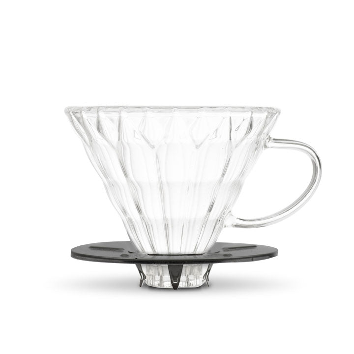 Yama Glass Cone Coffee Dripper - Black - Passport Coffee & Tea - Shop