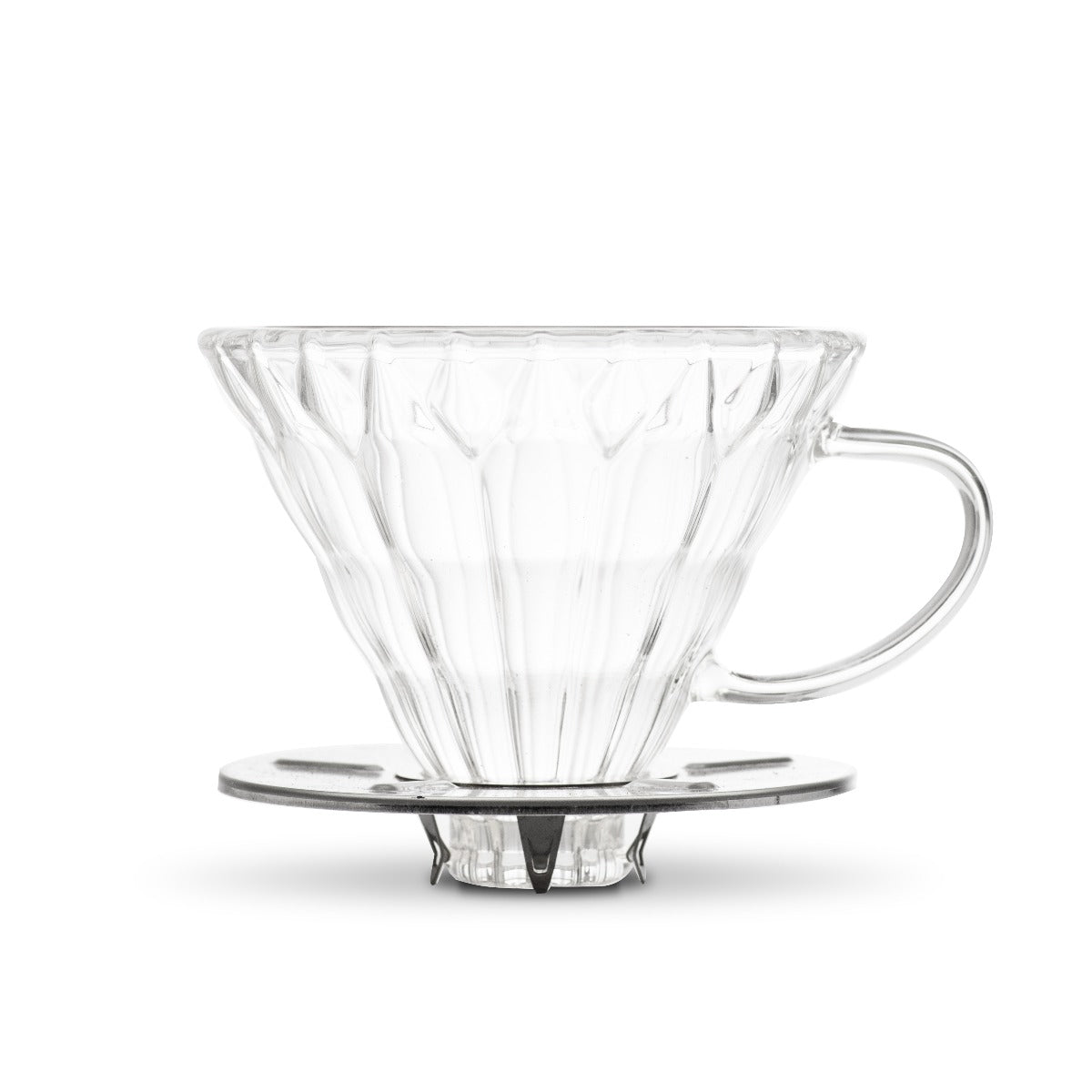 Yama Glass Cone Coffee Dripper - Stainless Steel - Passport Coffee & Tea - Shop