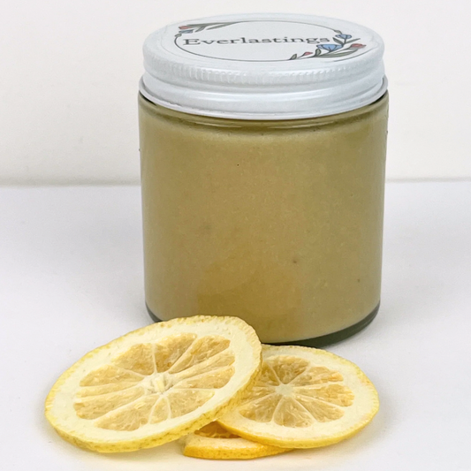 Creamed honey jar with dried lemon slices from Everlastings.