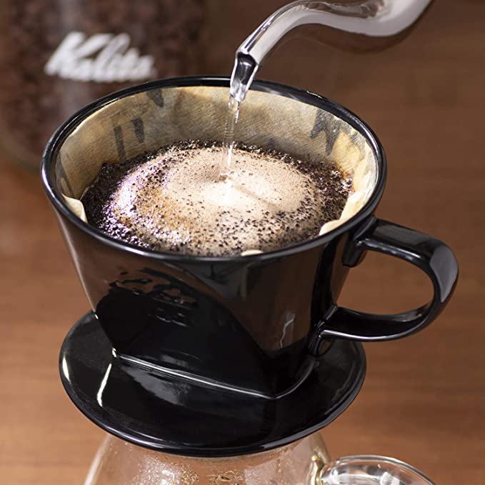 Kalita Style 102 Ceramic Coffee Dripper - Black - Passport Coffee & Tea - Shop
