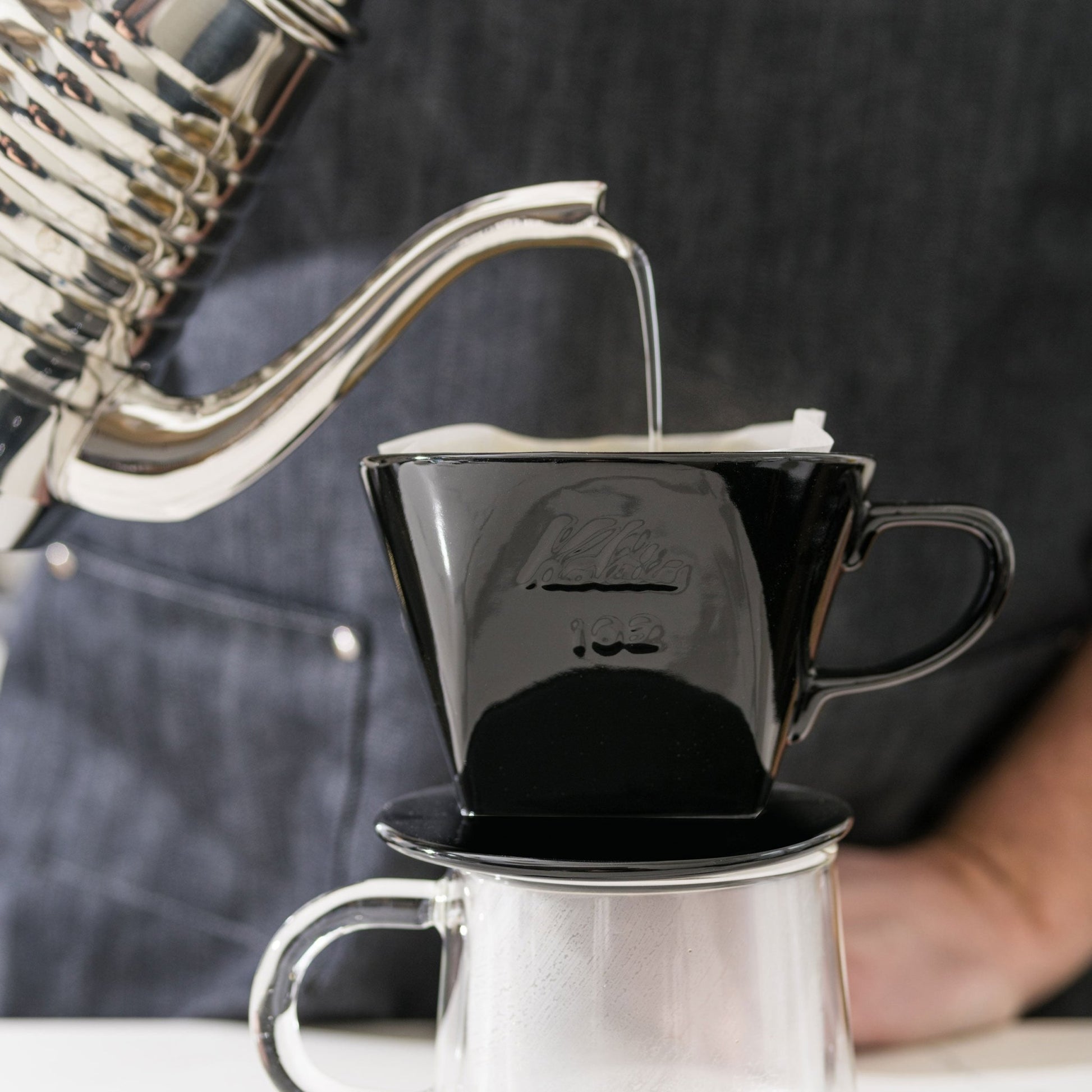 Kalita Style 102 Ceramic Coffee Dripper - Black - Passport Coffee & Tea - Shop