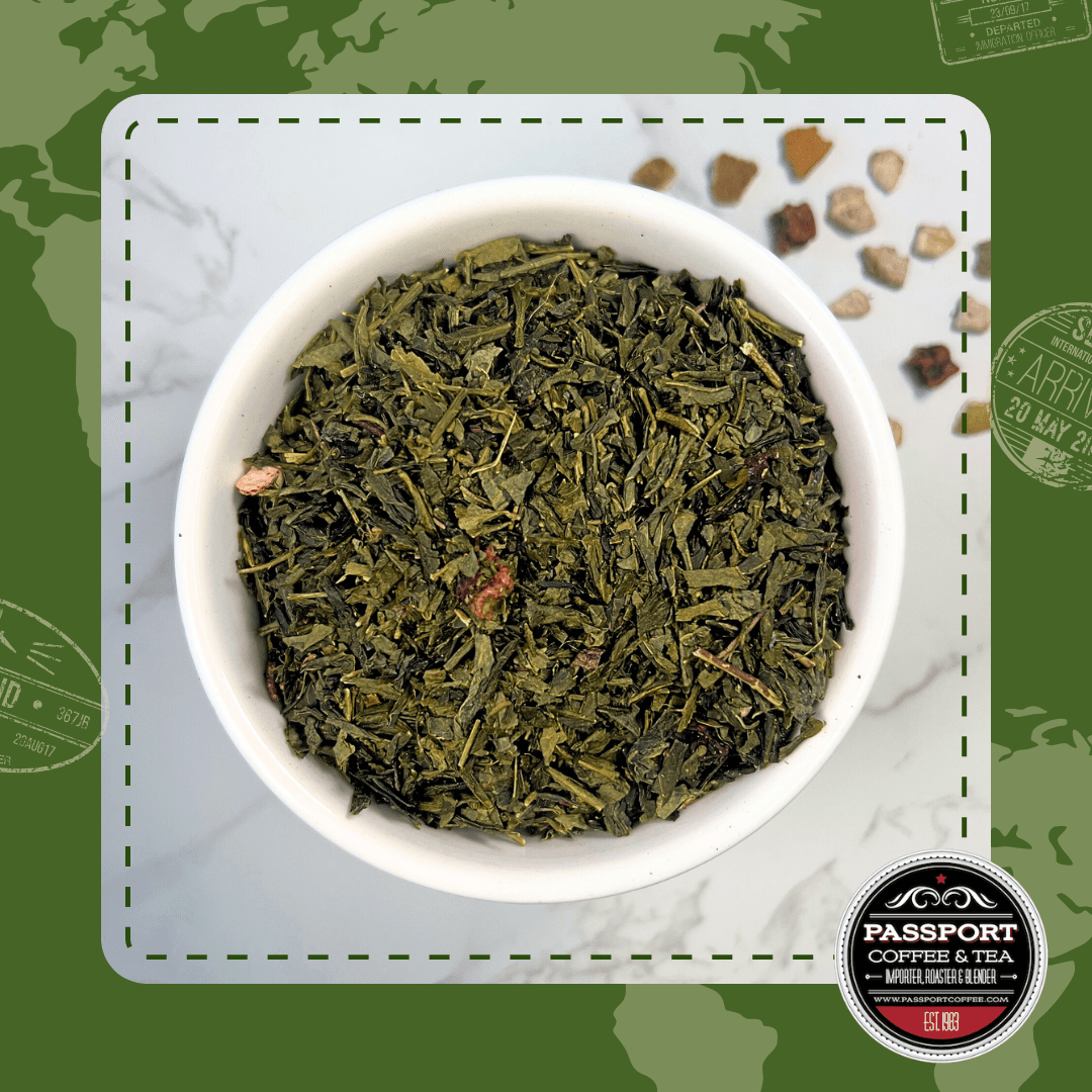 Kiwi Strawberry Green Tea - Passport Coffee & Tea - Shop