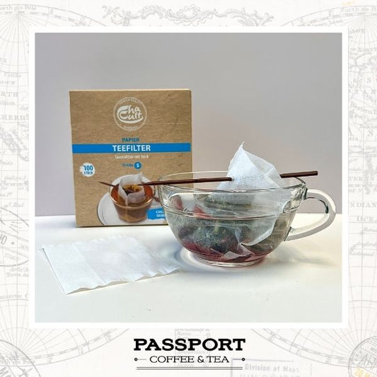 Paper Tea Filter with Stick - Small - Passport Coffee & Tea - Shop