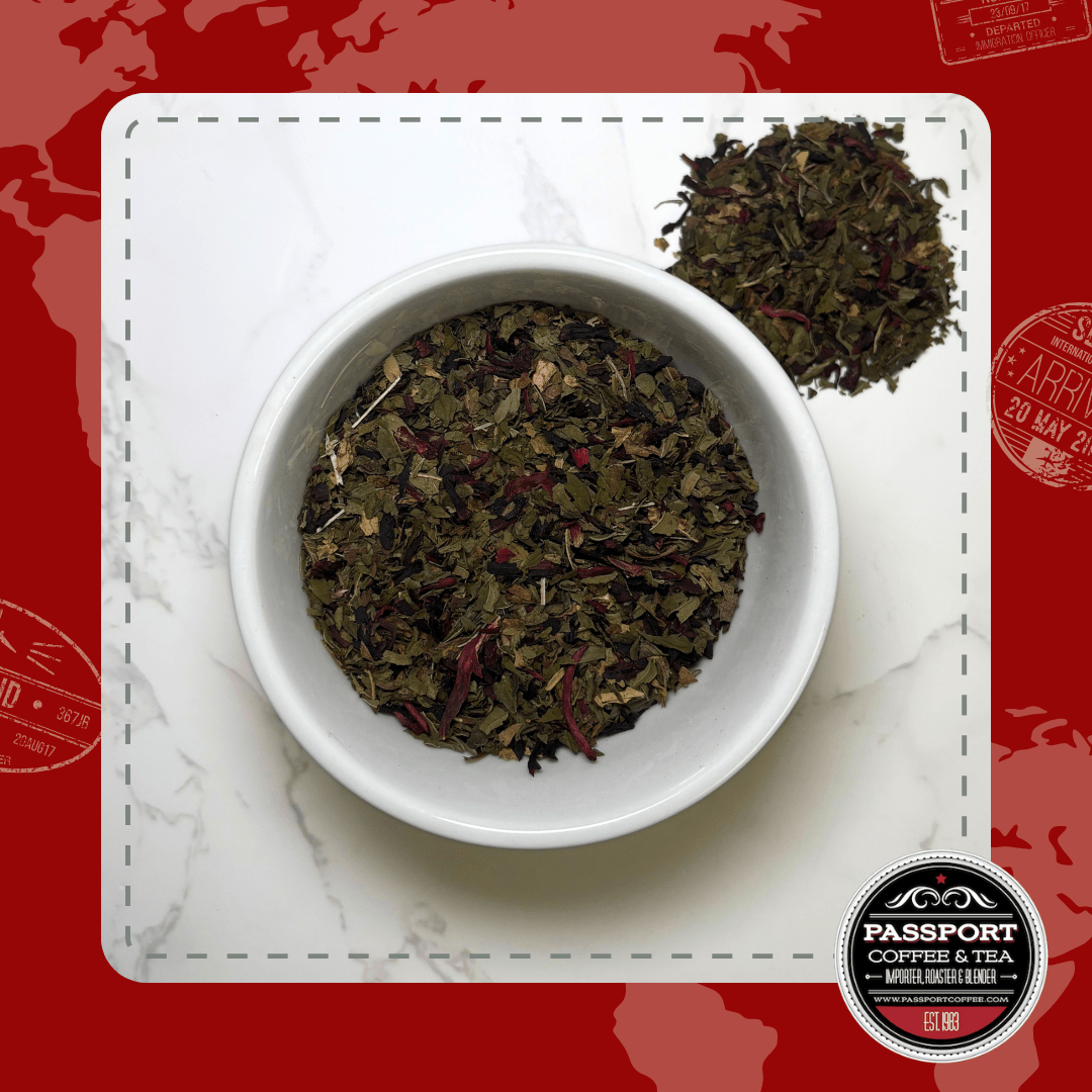 Peppermint Hibiscus Herbal Tea - Passport Coffee & Tea - Shop