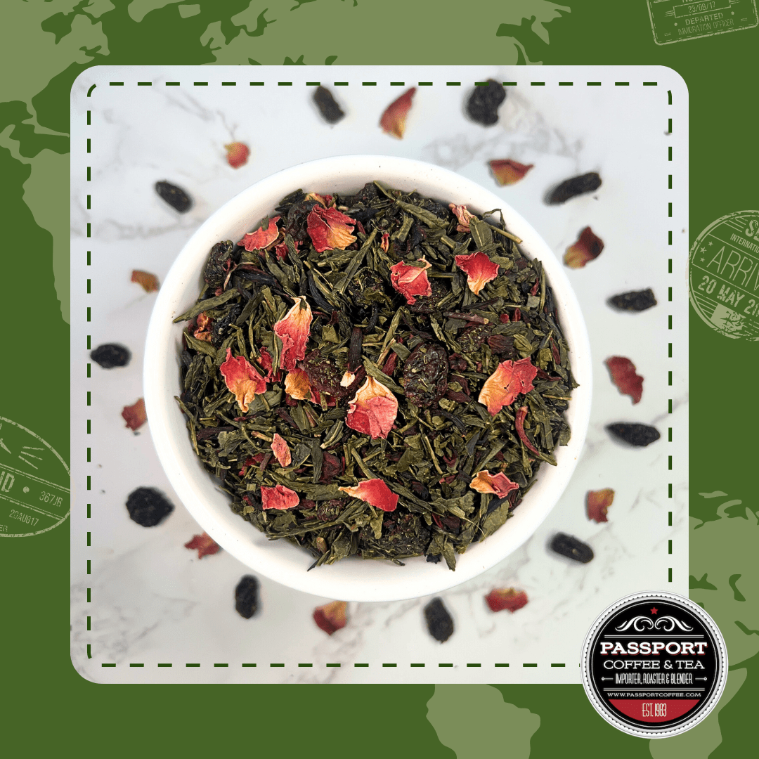 Pomegranate Hibiscus Green Tea - Passport Coffee & Tea - Shop