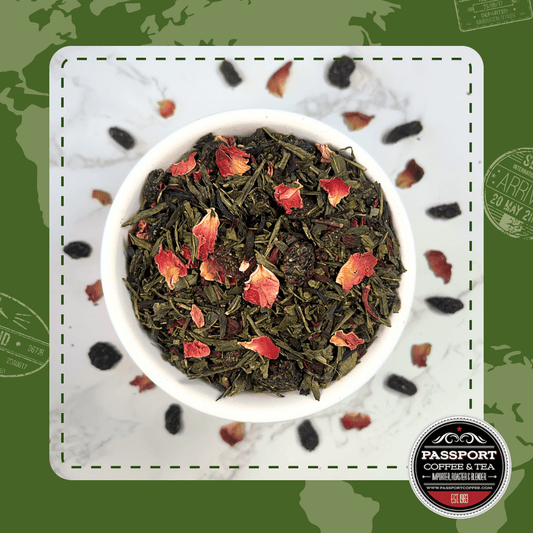 Pomegranate Hibiscus Green Tea - Passport Coffee & Tea - Shop