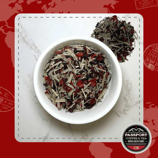 Raspberry Hibiscus Herbal Health Tea - Passport Coffee & Tea - Shop