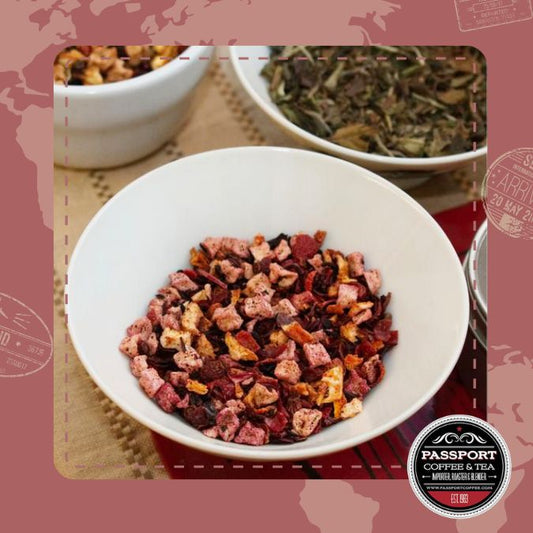 Strawberry Peach Fruit Tea - Passport Coffee & Tea - Shop