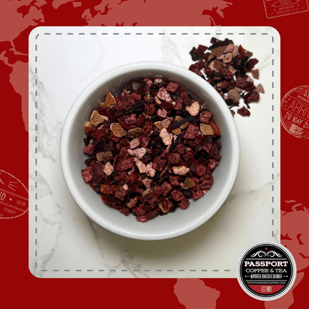 Strawberry Peach Fruit Tea - Passport Coffee & Tea - Shop