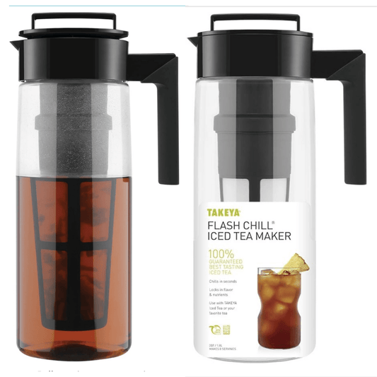 Tea Pitcher - Flash Brew, 2 Qt, Black - Passport Coffee & Tea - Shop