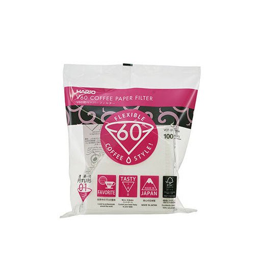 V60 White Paper Filters, Size 01 (100 ct) - Passport Coffee & Tea - Shop