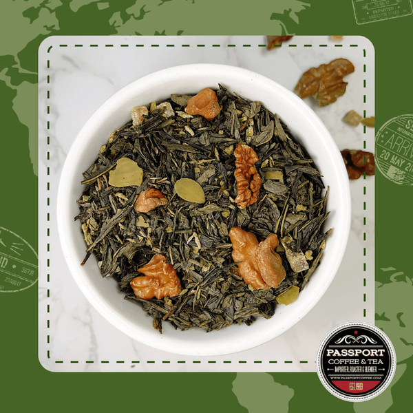 Walnut Green Tea – Passport Coffee & Tea - Shop