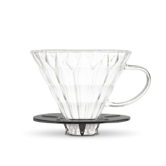 Yama Glass Cone Coffee Dripper - Black - Passport Coffee & Tea - Shop