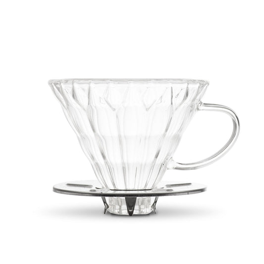 Yama Glass Cone Coffee Dripper - Stainless Steel - Passport Coffee & Tea - Shop