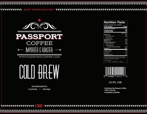 Cold Brew Cans - Passport Coffee - Passport Coffee & Tea - Shop